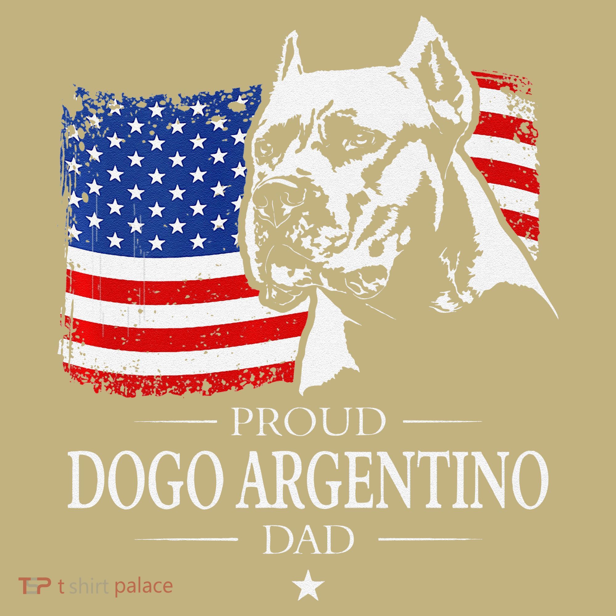 Proud Dogo Argentino Dad American Flag Patriotic Dog Sweatshirt