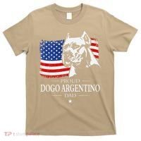 Proud Dogo Argentino Dad American Flag Patriotic Dog T-Shirt thumb 0