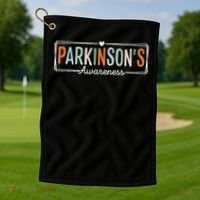 Parkinsons Disease Awareness Parkinson's Warrior Support Golf Towel thumb 1