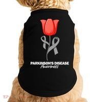 ParkinsonS Disease Awareness April Month Red Tulip Doggie Tank thumb 0