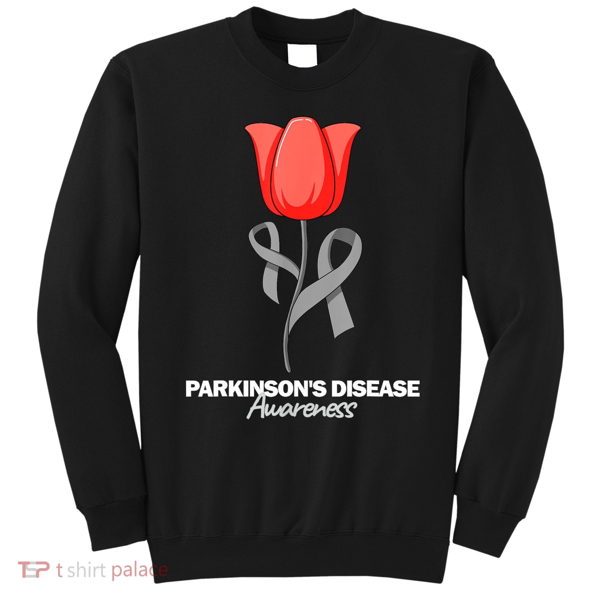 ParkinsonS Disease Awareness April Month Red Tulip Sweatshirt