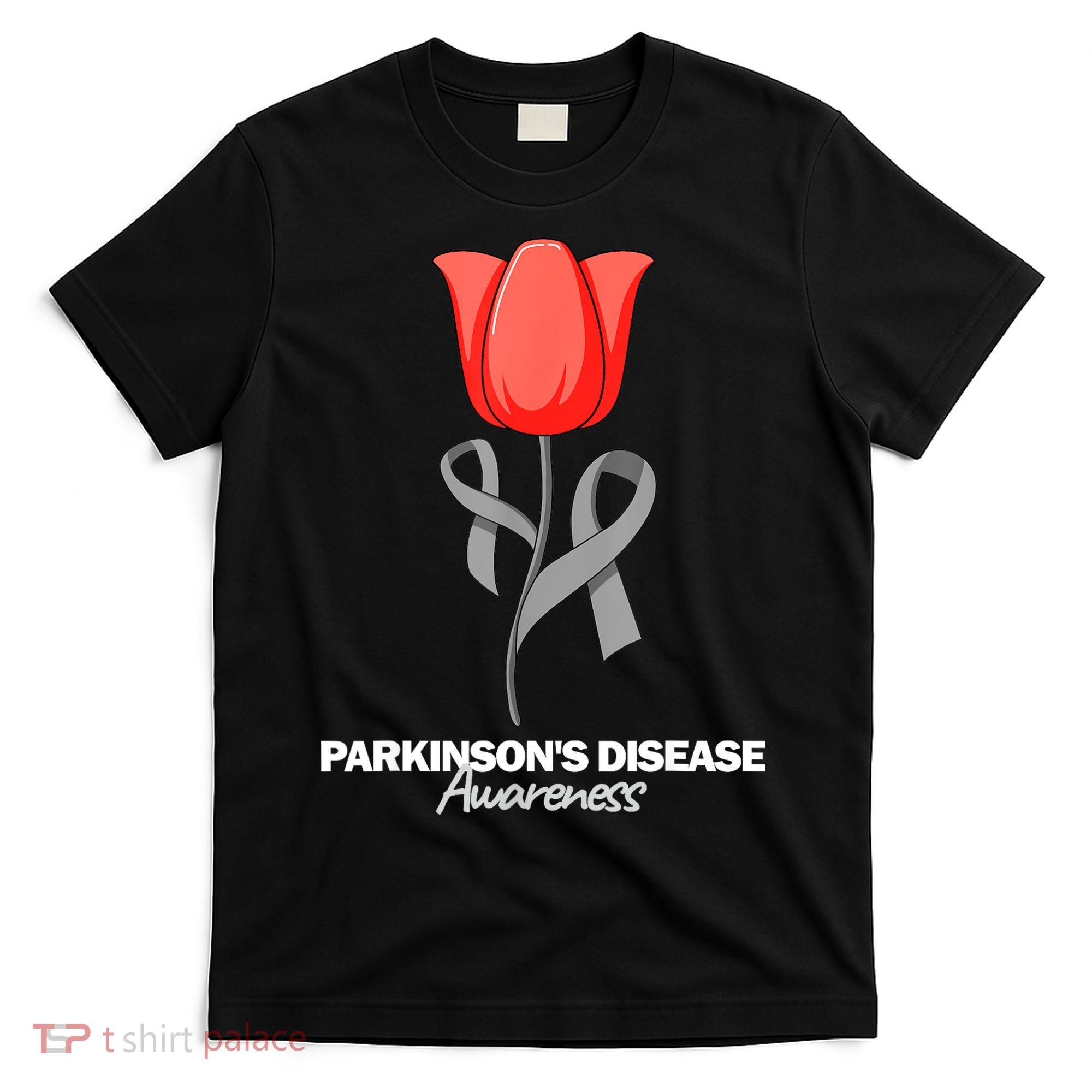ParkinsonS Disease Awareness April Month Red Tulip T-Shirt