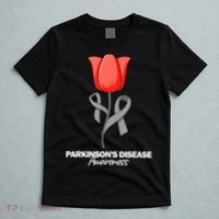 ParkinsonS Disease Awareness April Month Red Tulip T-Shirt thumb 5