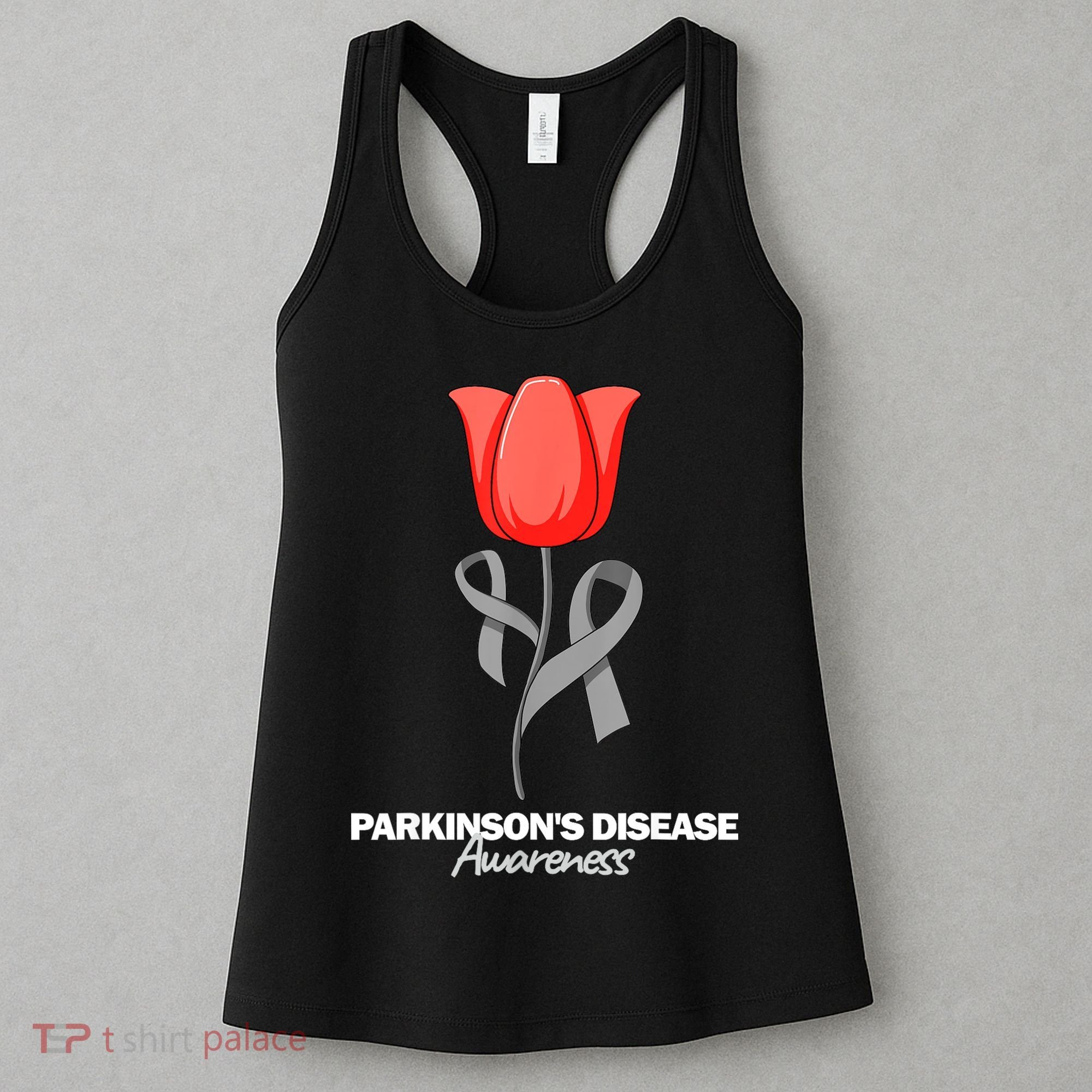 ParkinsonS Disease Awareness April Month Red Tulip Women's Tank Top