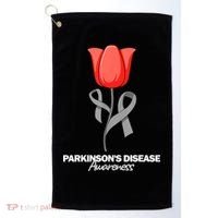 ParkinsonS Disease Awareness April Month Red Tulip Golf Towel thumb 0