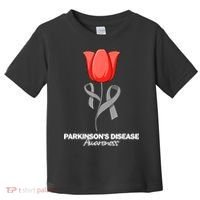 ParkinsonS Disease Awareness April Month Red Tulip Toddler T-Shirt thumb 0