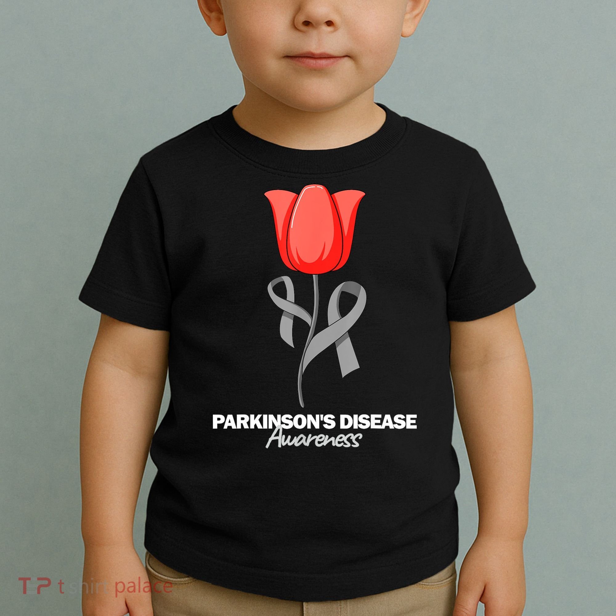 ParkinsonS Disease Awareness April Month Red Tulip Toddler T-Shirt