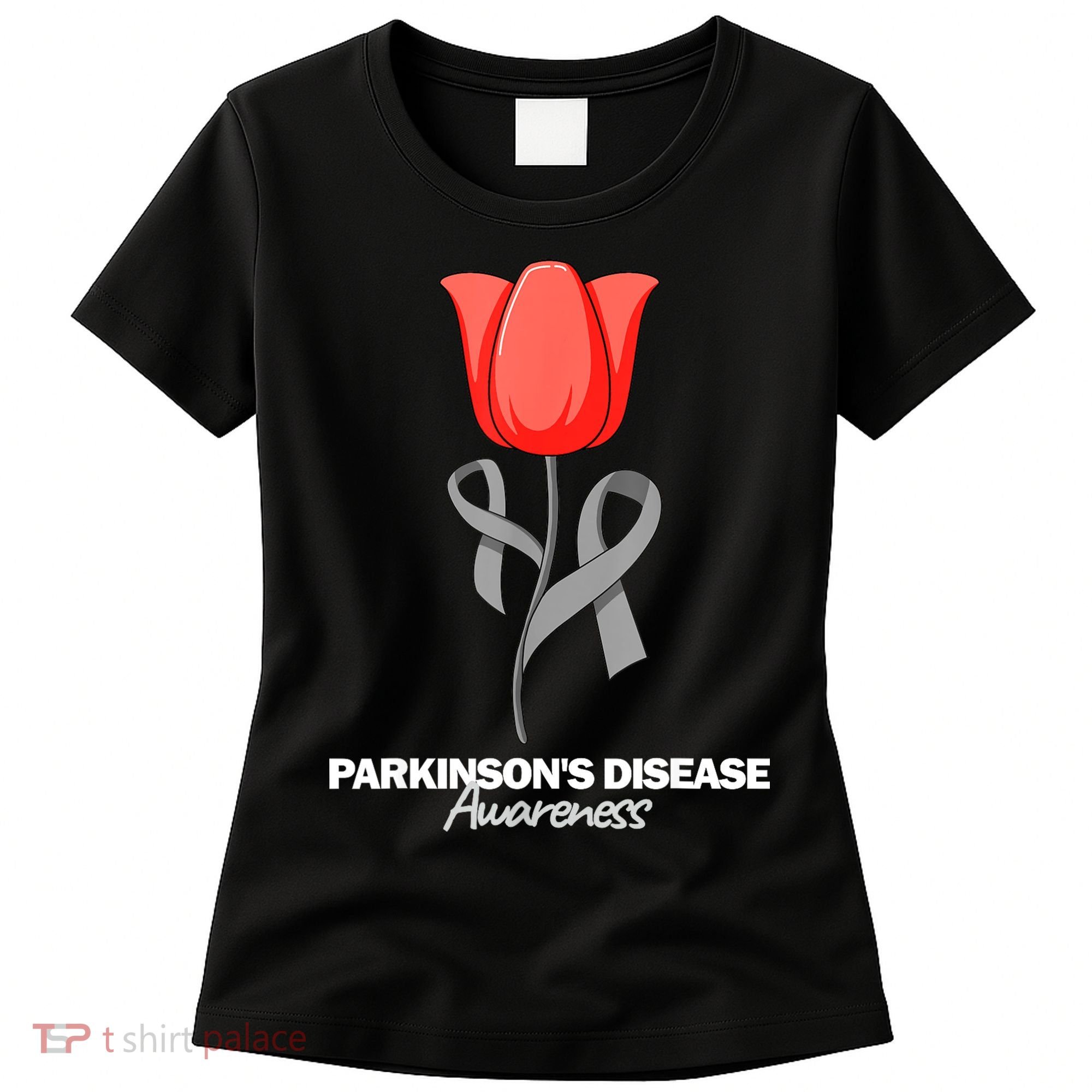 ParkinsonS Disease Awareness April Month Red Tulip Women's T-Shirt