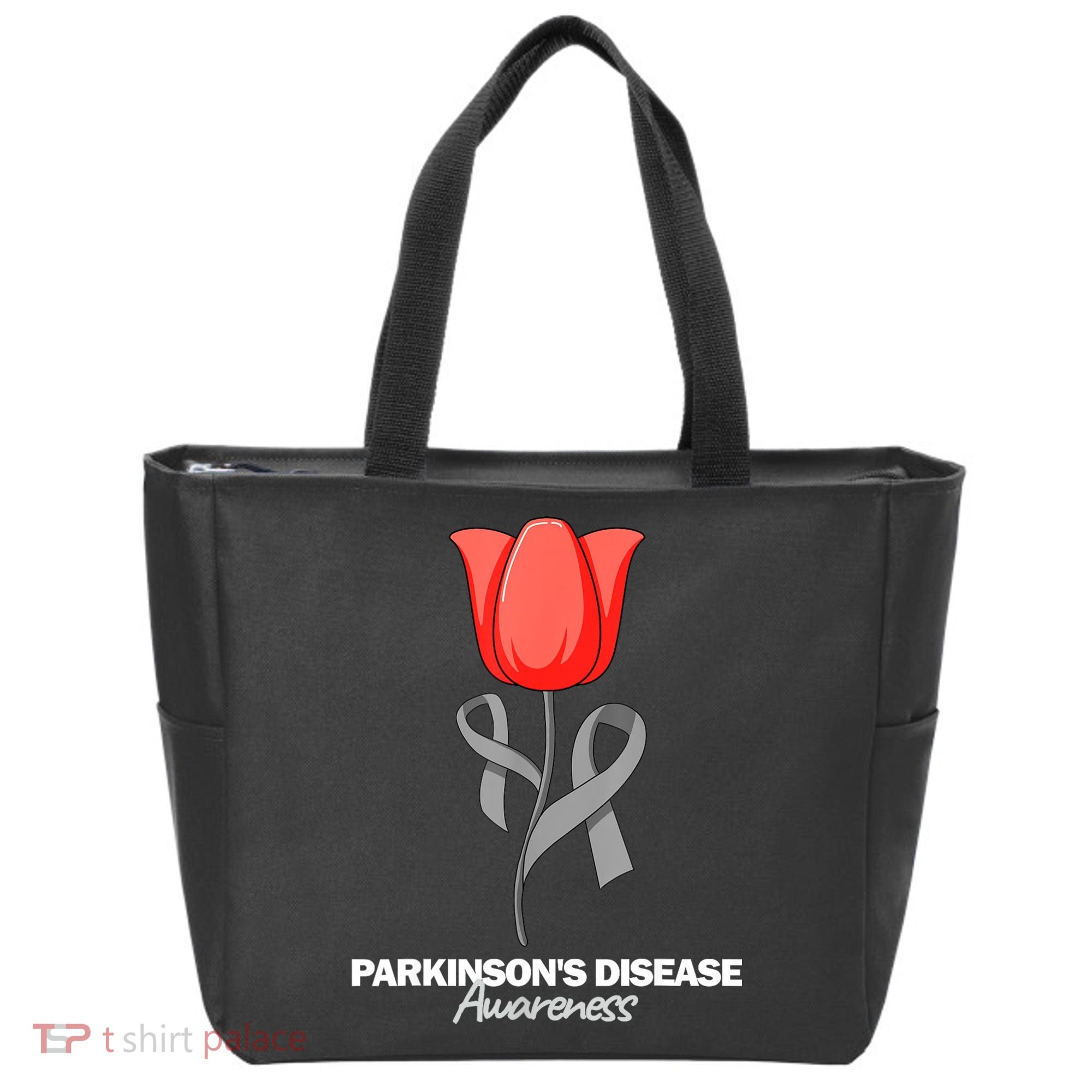 ParkinsonS Disease Awareness April Month Red Tulip Tote Bag