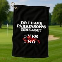 Parkinsons Disease Awareness Yes No Warrior Survivor Golf Towel thumb 1
