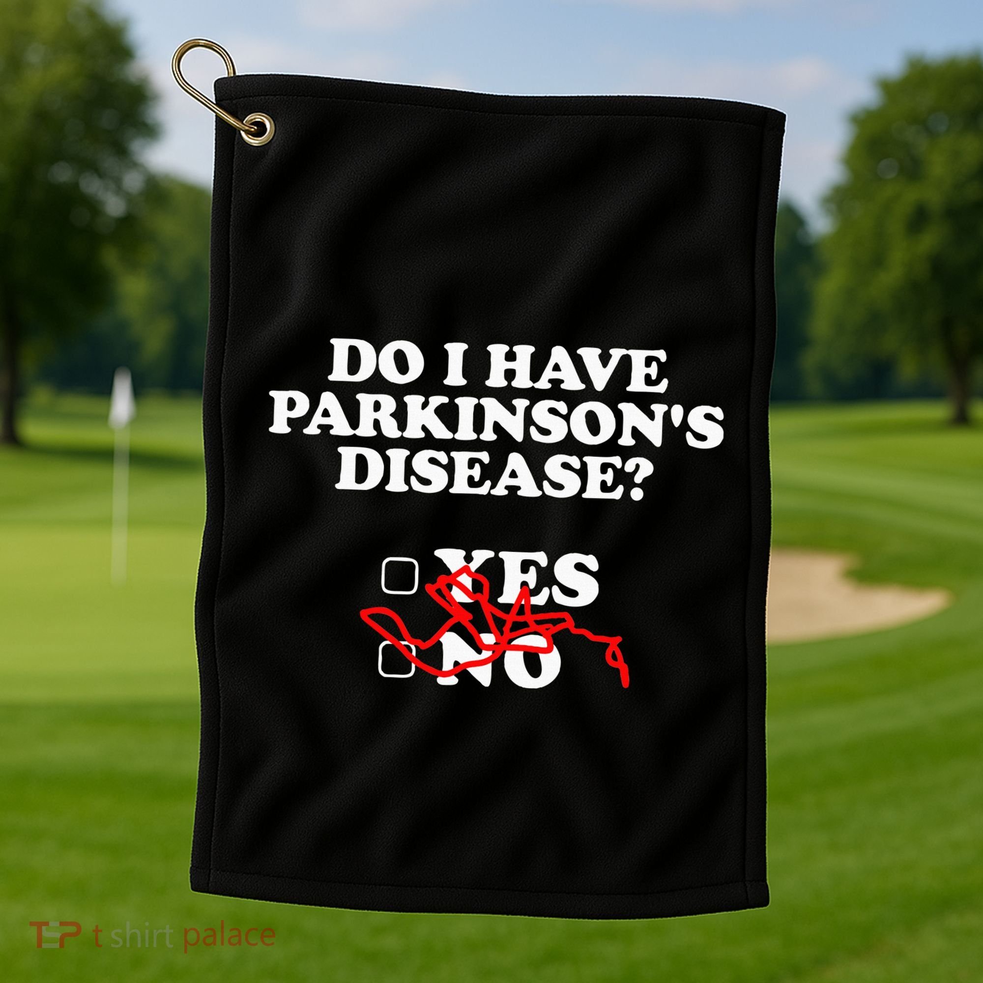Parkinsons Disease Awareness Yes No Warrior Survivor Golf Towel