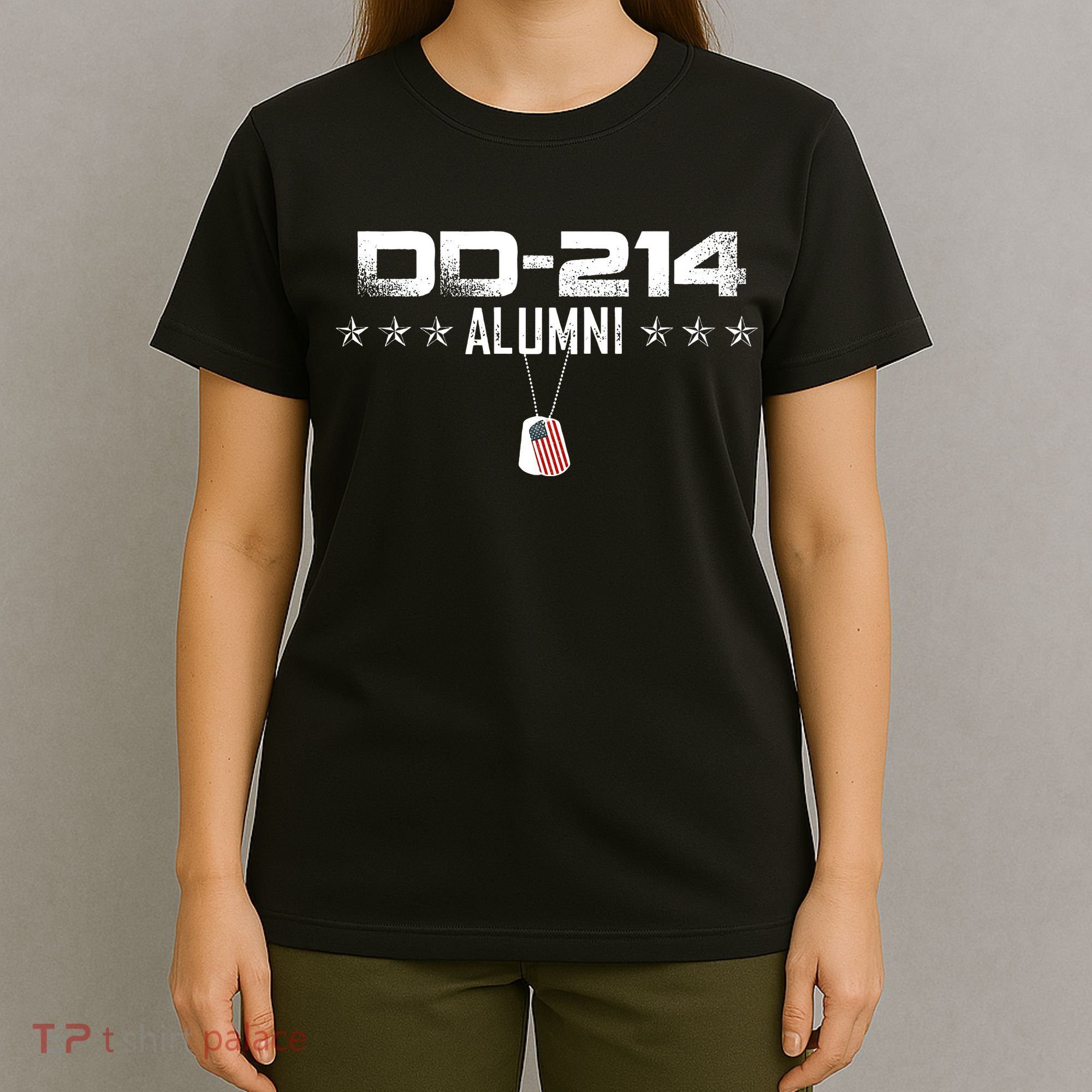 Patriotic DD214 Alumni Dogtag T Military T-Shirt