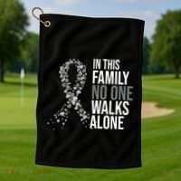 ParkinsonS Disease Awareness In This Family No One Walks Alone Golf Towel thumb 1