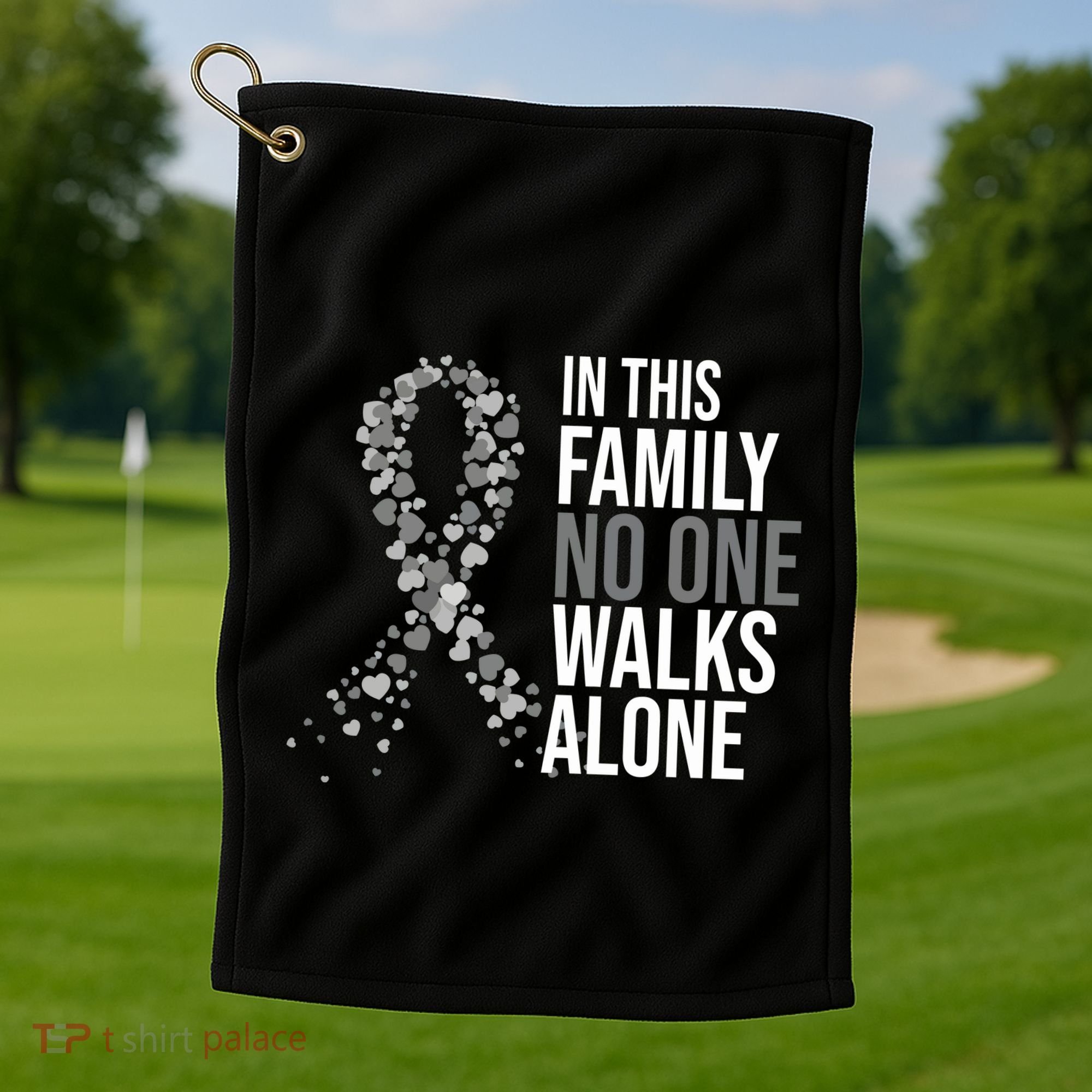 ParkinsonS Disease Awareness In This Family No One Walks Alone Golf Towel