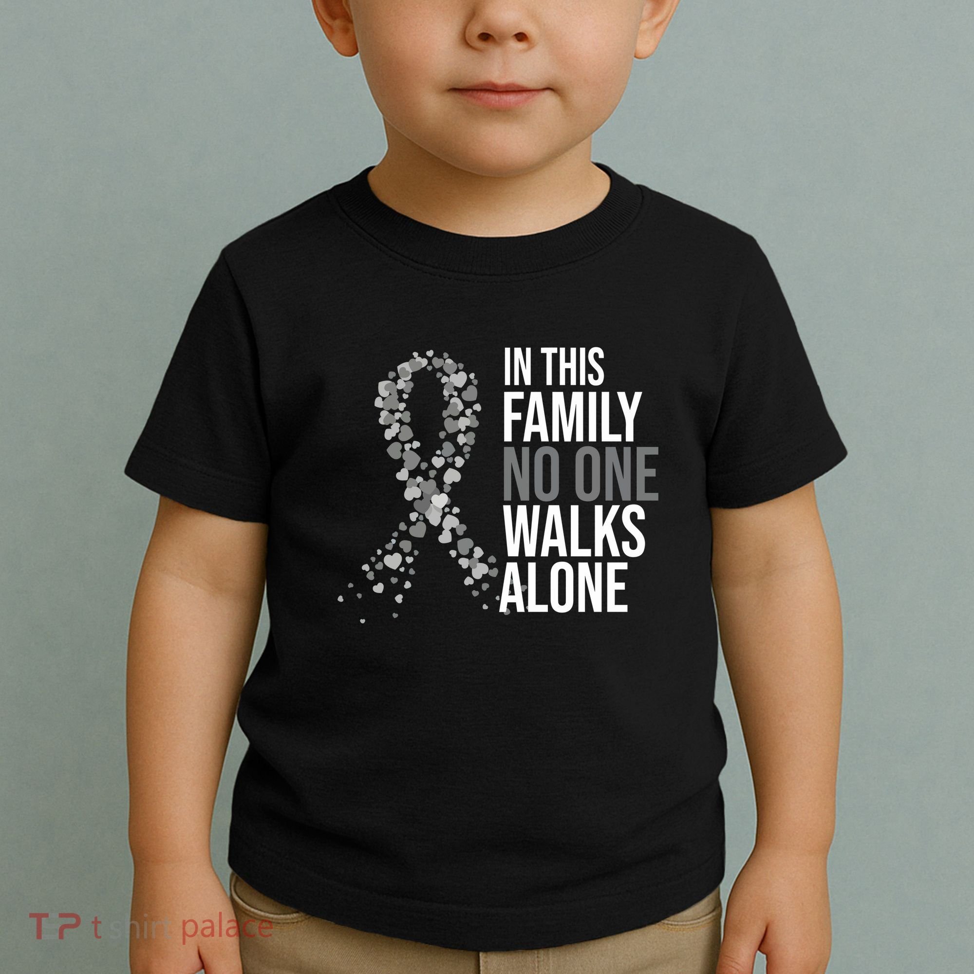 ParkinsonS Disease Awareness In This Family No One Walks Alone Toddler T-Shirt