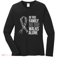 ParkinsonS Disease Awareness In This Family No One Walks Alone Women's Long Sleeve Shirt thumb 0