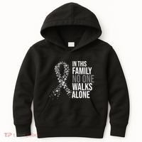 ParkinsonS Disease Awareness In This Family No One Walks Alone Kids Hoodie thumb 0