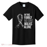ParkinsonS Disease Awareness In This Family No One Walks Alone Kids T-Shirt thumb 0