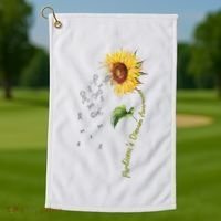 ParkinsonS Disease Awareness Sunflower Golf Towel thumb 1