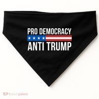 Pro Democracy Anti Trump USA-Made Doggie Bandana thumb 0