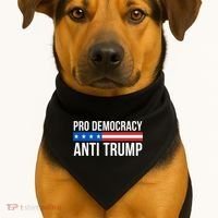 Pro Democracy Anti Trump USA-Made Doggie Bandana thumb 1