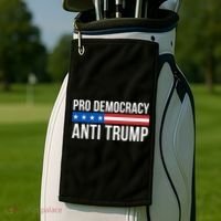 Pro Democracy Anti Trump Golf Towel thumb 2