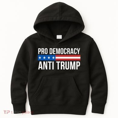 Pro Democracy Anti Trump Kids Hoodie