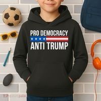 Pro Democracy Anti Trump Kids Hoodie thumb 2