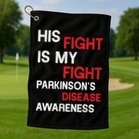 ParkinsonS Disease Awareness April Month Red Tulip Great Gift Golf Towel thumb 1