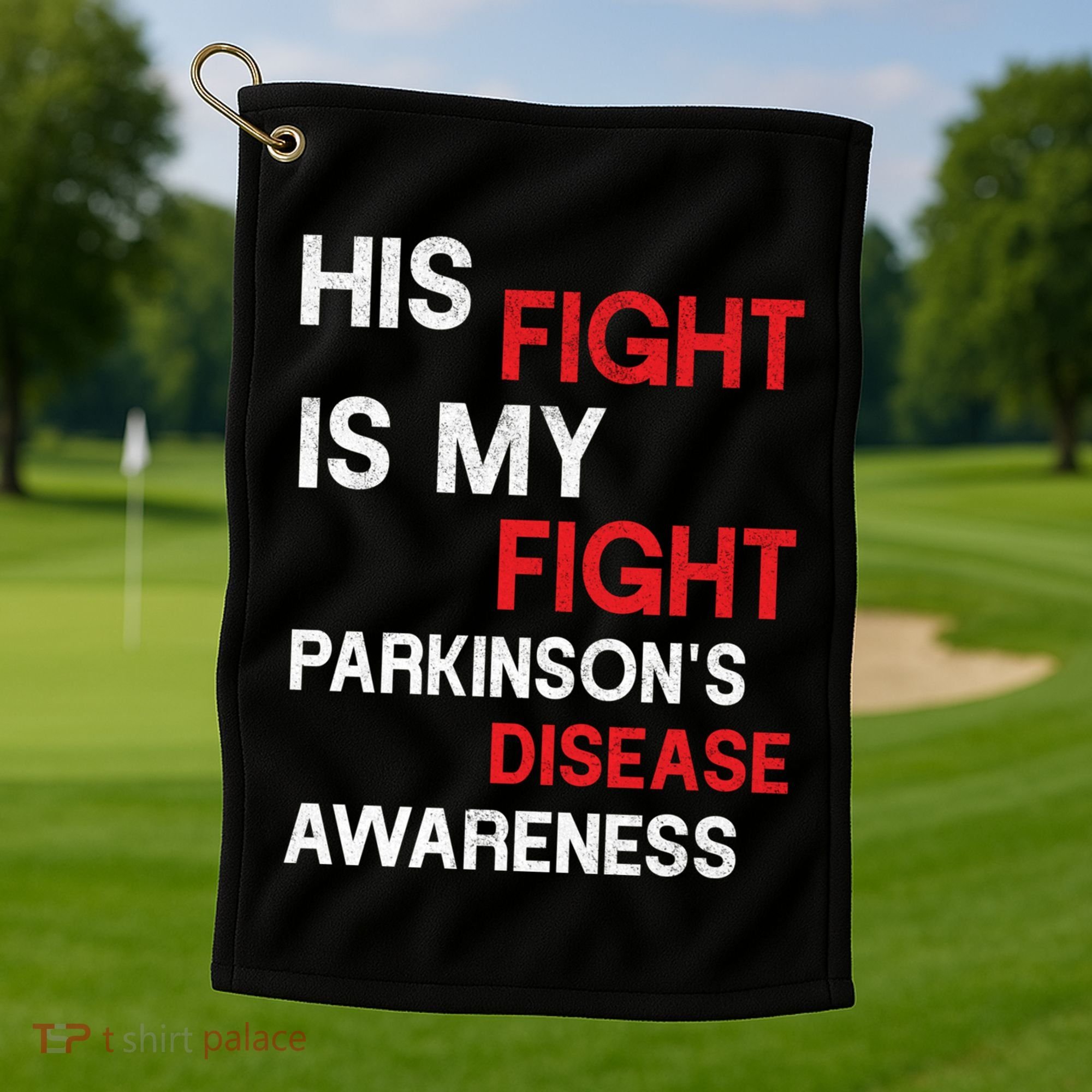 ParkinsonS Disease Awareness April Month Red Tulip Great Gift Golf Towel
