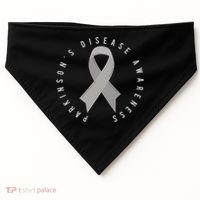 ParkinsonS Disease Awareness Month April Support Wear Grey Great Gift USA-Made Doggie Bandana thumb 0