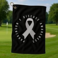 ParkinsonS Disease Awareness Month April Support Wear Grey Great Gift Golf Towel thumb 1