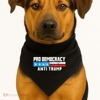 Pro Democracy Anti Trump USA-Made Doggie Bandana thumb 1