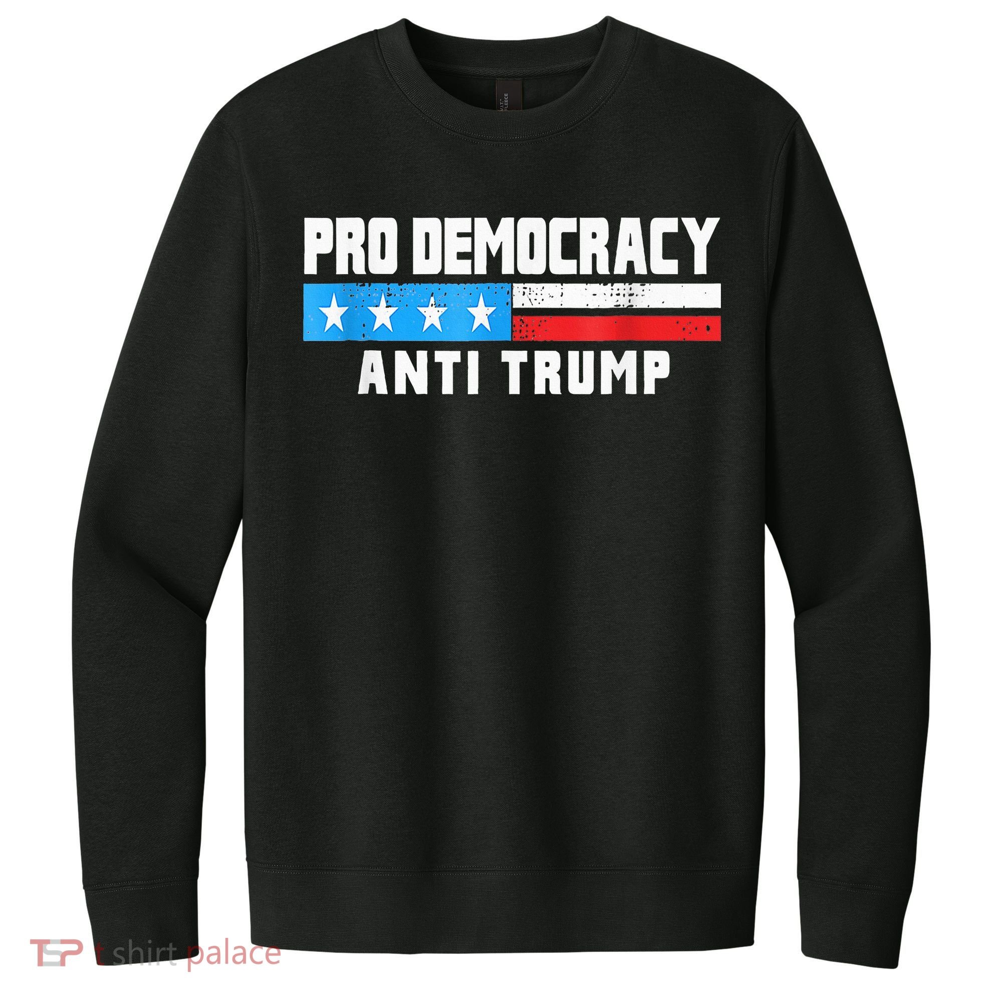 Pro Democracy Anti Trump V.I.T. Fleece Crew Sweatshirt