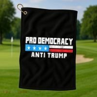 Pro Democracy Anti Trump Golf Towel thumb 1