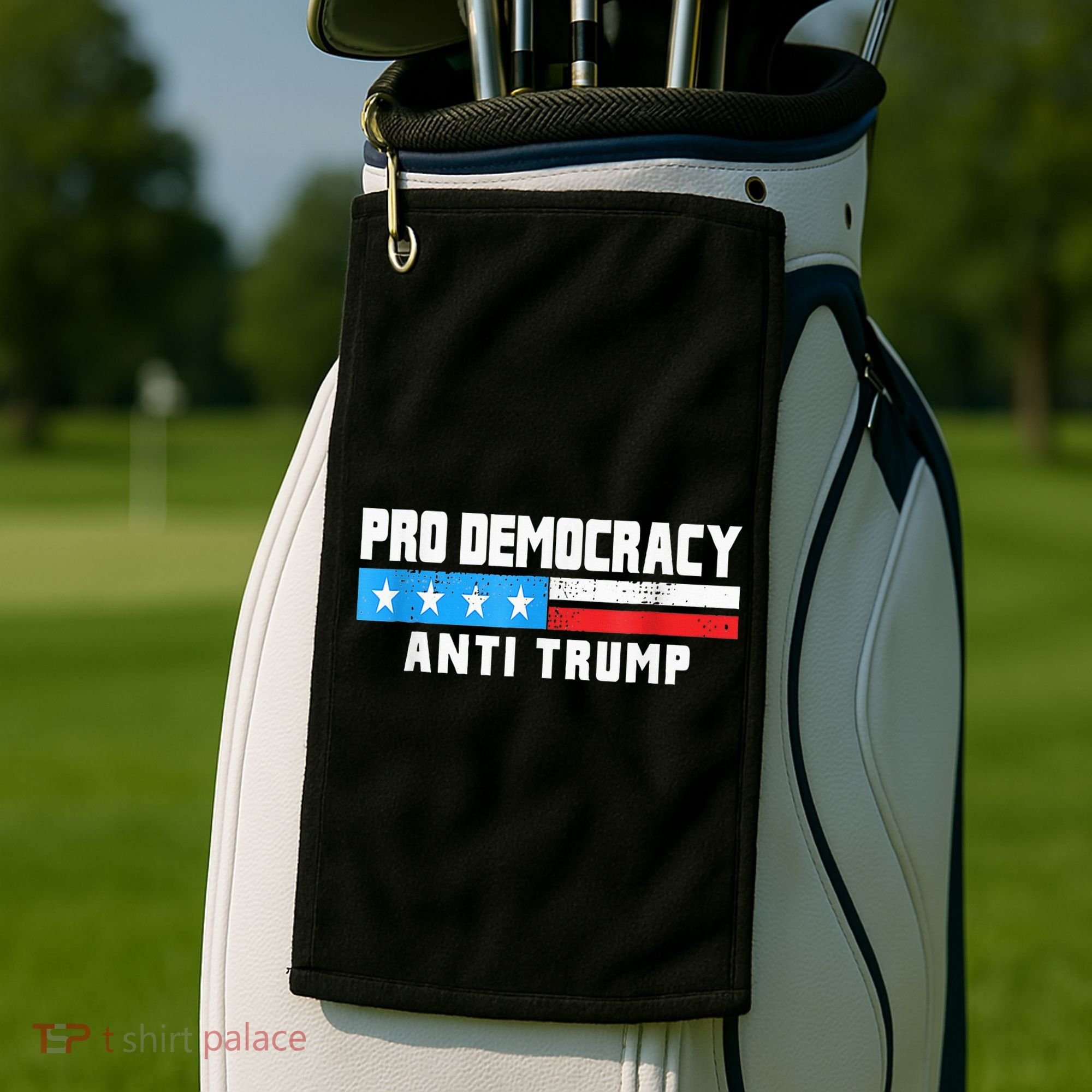 Pro Democracy Anti Trump Golf Towel