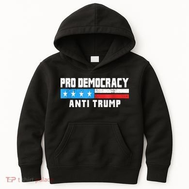 Pro Democracy Anti Trump Kids Hoodie