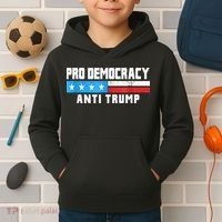 Pro Democracy Anti Trump Kids Hoodie thumb 2