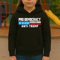Pro Democracy Anti Trump Kids Hoodie thumb 3