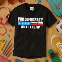 Pro Democracy Anti Trump Kids T-Shirt thumb 3