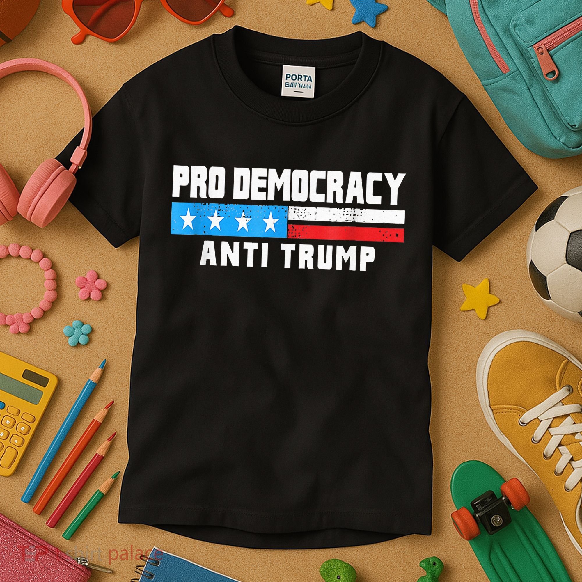 Pro Democracy Anti Trump Kids T-Shirt