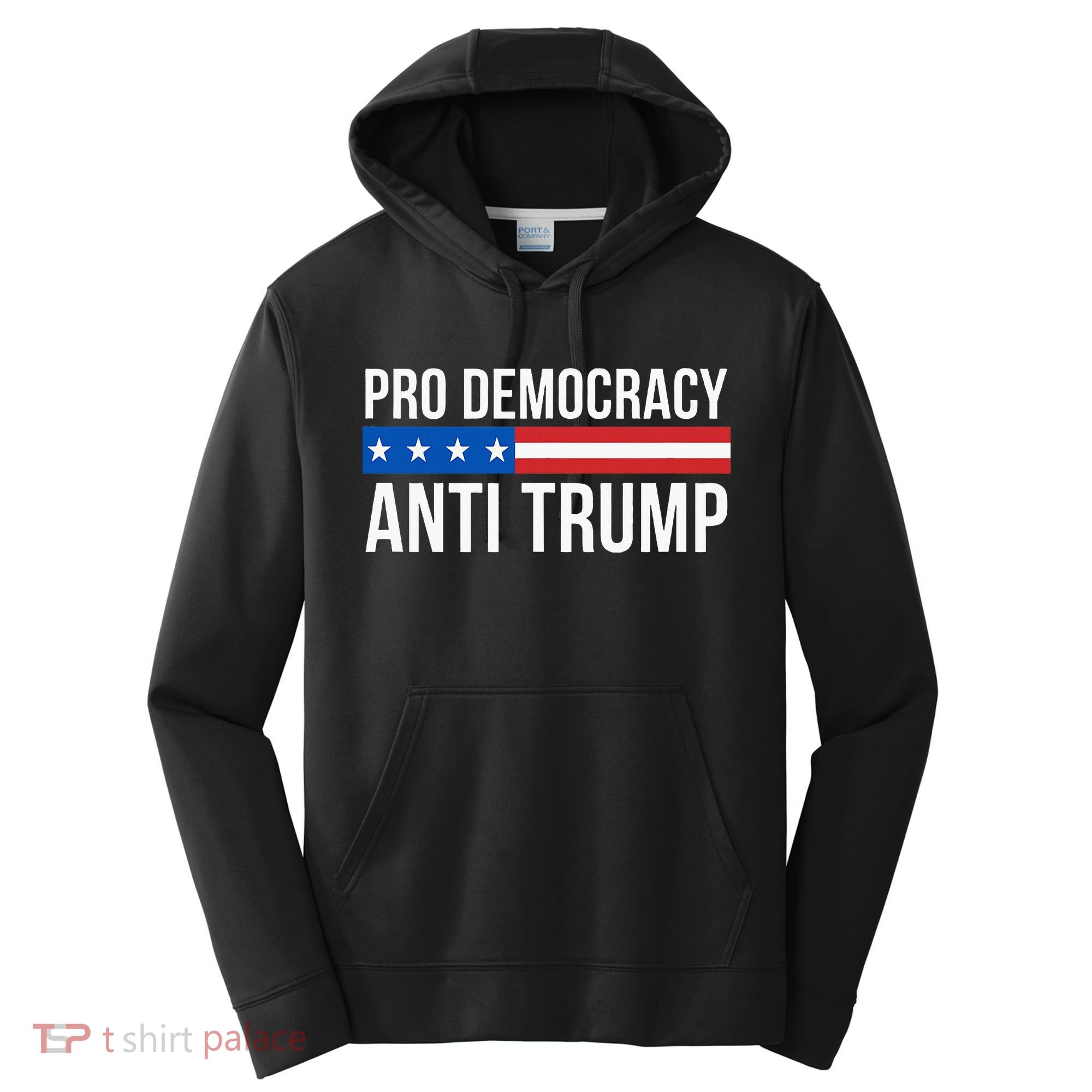 Pro Democracy Anti Trump Performance Fleece Hoodie