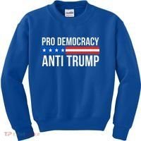 Pro Democracy Anti Trump Kids Sweatshirt thumb 0