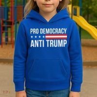 Pro Democracy Anti Trump Kids Hoodie thumb 3