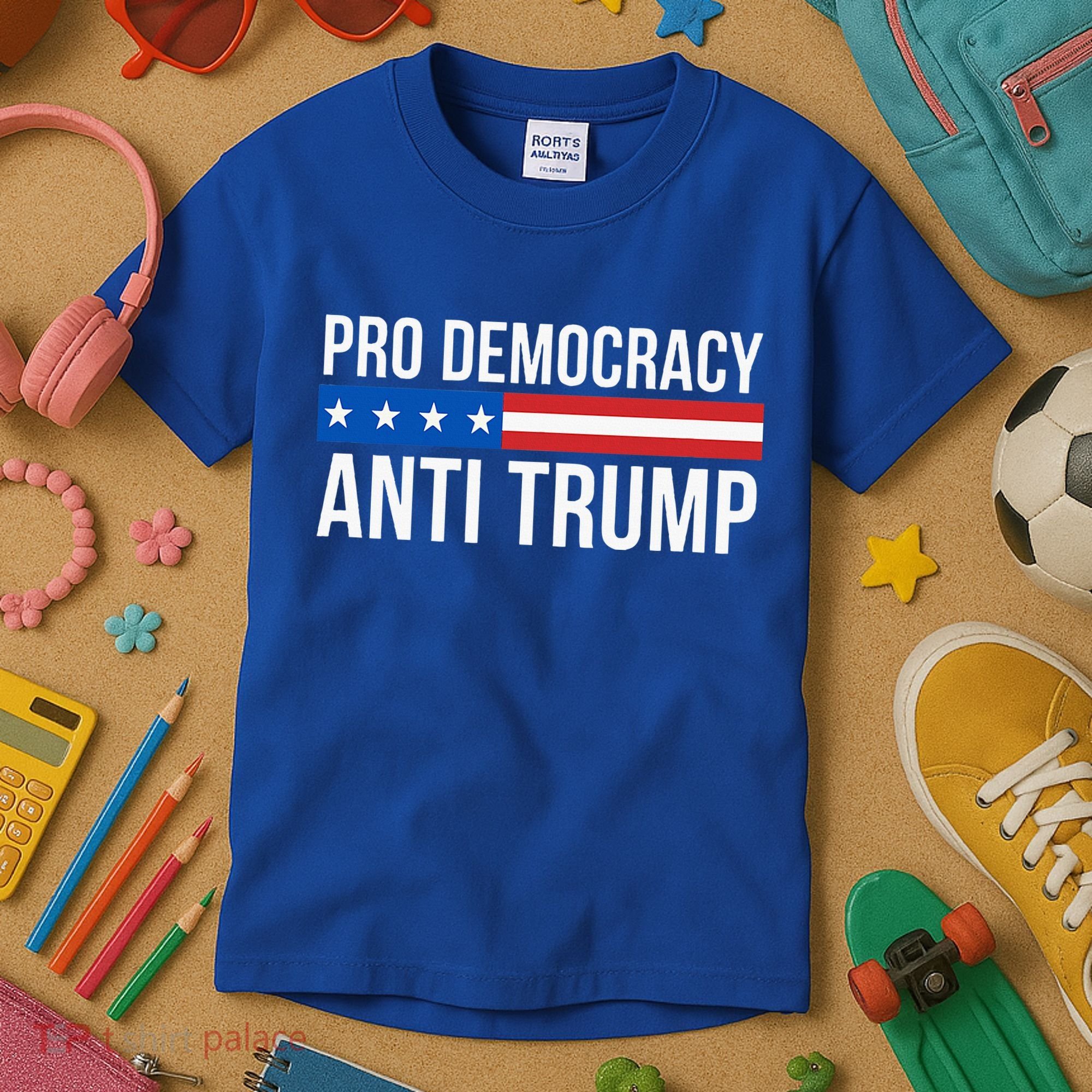 Pro Democracy Anti Trump Kids T-Shirt
