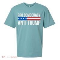 Pro Democracy Anti Trump Sueded Cloud Jersey T-Shirt thumb 0