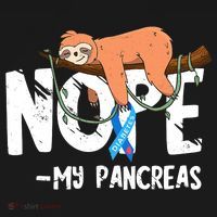 Pancreas Diabetes Awareness Blood Sugar Diabetic Sloth T1D Sweatshirt thumb 3