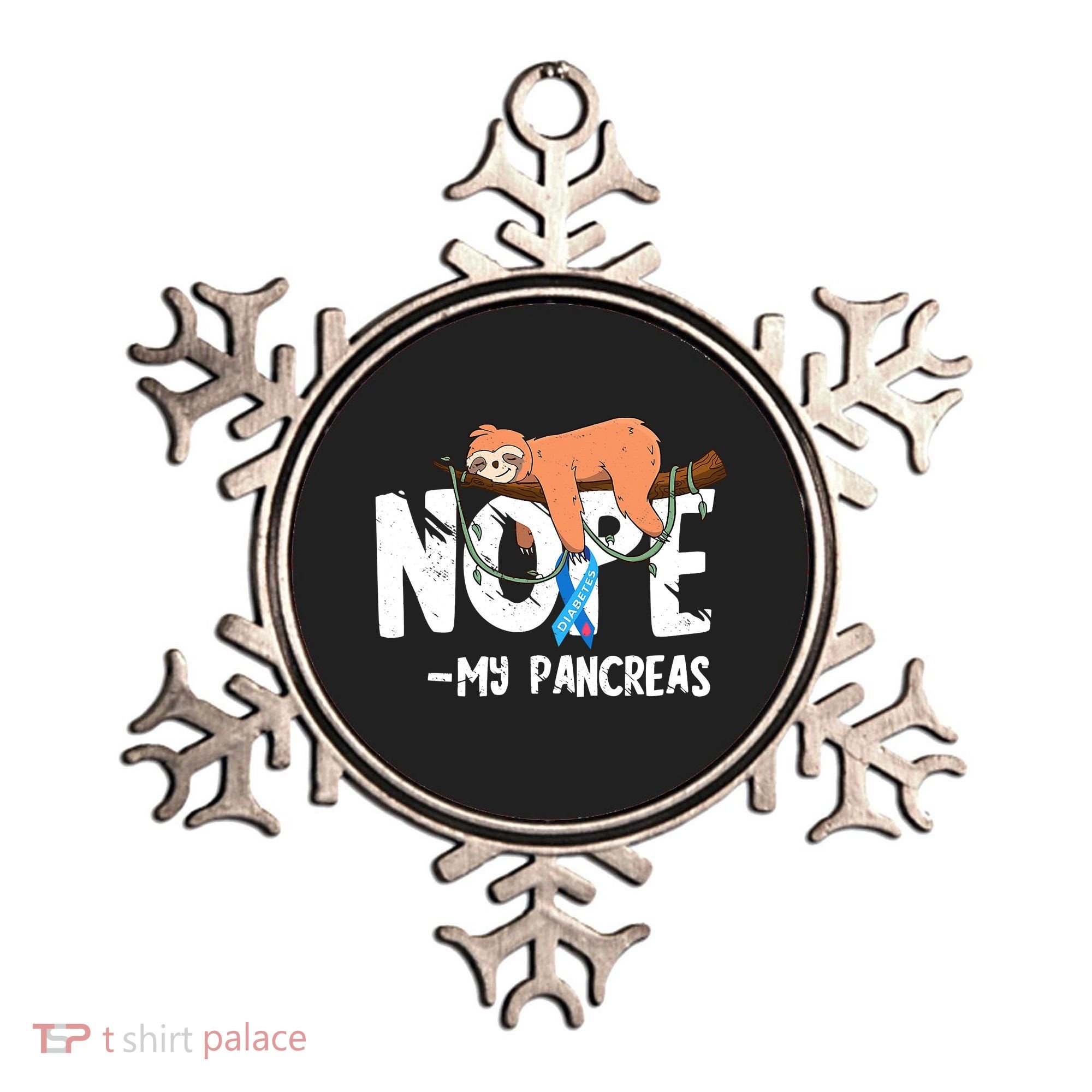 Pancreas Diabetes Awareness Blood Sugar Diabetic Sloth T1D Ornament