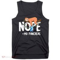 Pancreas Diabetes Awareness Blood Sugar Diabetic Sloth T1D Tank Top thumb 0
