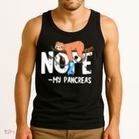 Pancreas Diabetes Awareness Blood Sugar Diabetic Sloth T1D Tank Top thumb 3